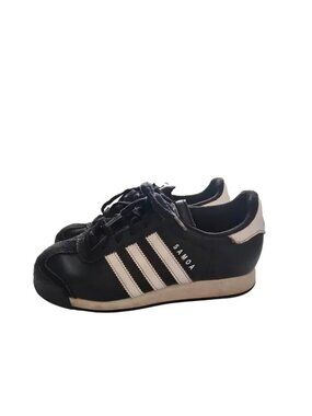 Adidas Samoa Youth Big Kid Black with White Stripes Sneakers Sz 4